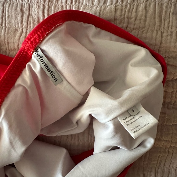 Reformation Red Monte Carlo Top bottom Swimsuit Set *Rare* - Picture 5 of 5